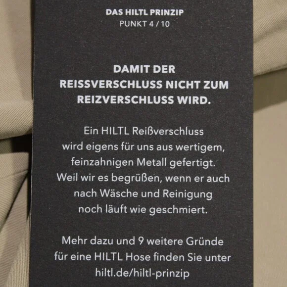 Hiltl NWT Chinos / Casual Pants Size 52 (36 US) Parma Solid Beige Cotton Blend